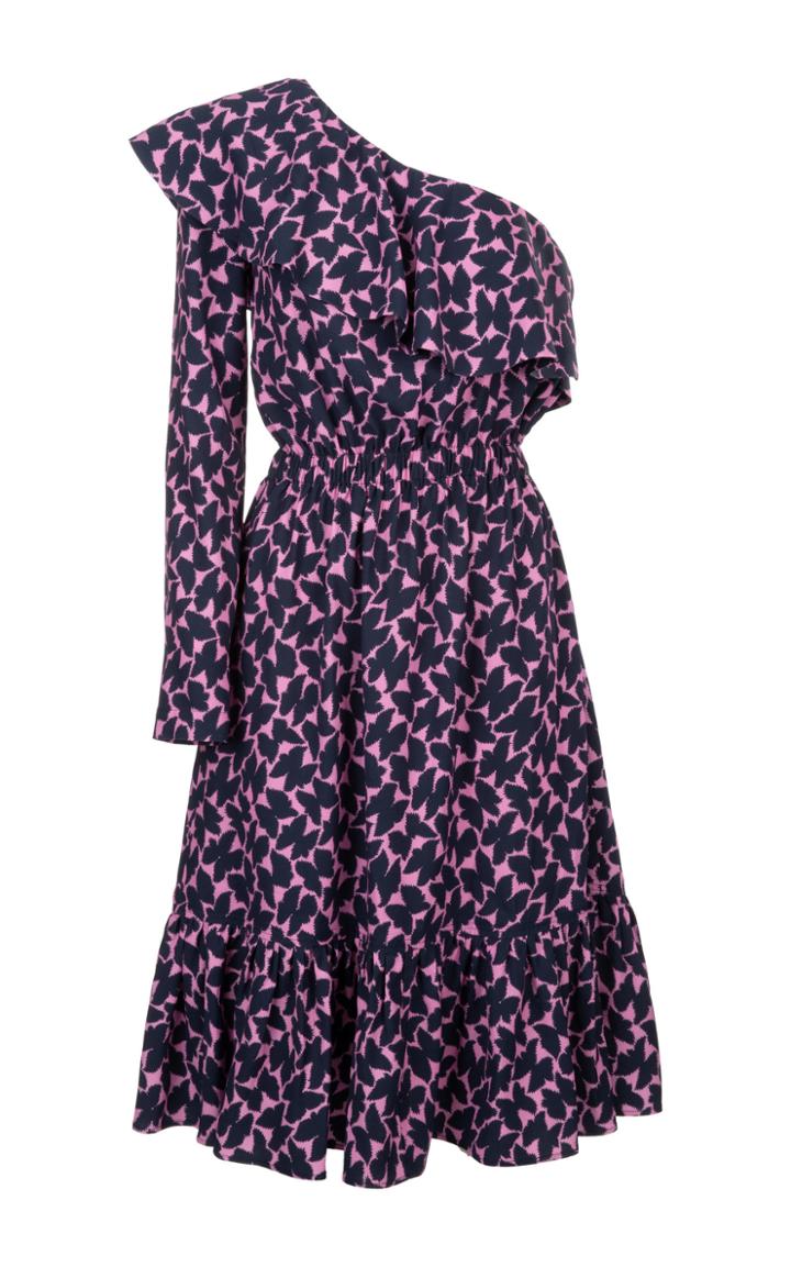 La Doublej Boogie Printed Crepe Midi Dress