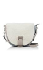 Jw Anderson Shearling Leather Saddle Bag