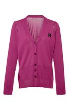 Rochas Cotton Cardigan With Logo Detail