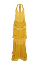 Roberto Cavalli Tiered Chiffon Long Dress