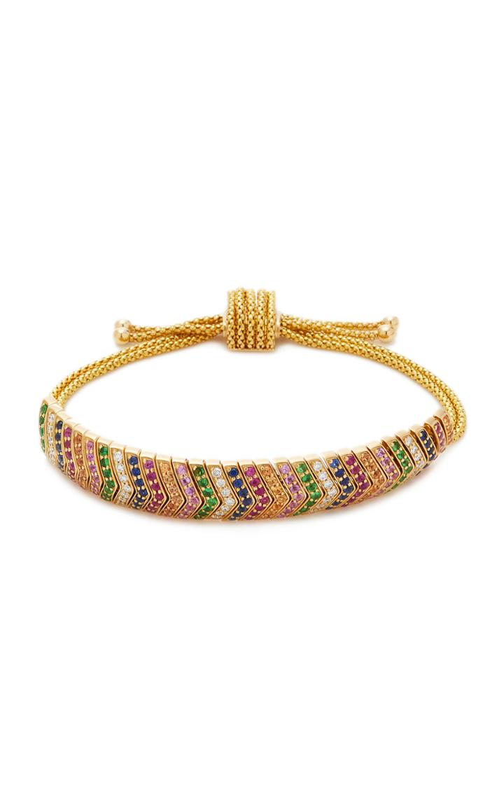 The Last Line Diamond And Rainbow Snake Link Bracelet
