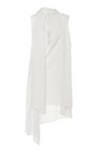 Acler Doheny Wrap-effect Tie-neck Top Size: 2