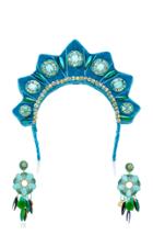 Ranjana Khan X Magnetic Midnight M'o Exclusive: Scarab Flower Headband & Earrings Set