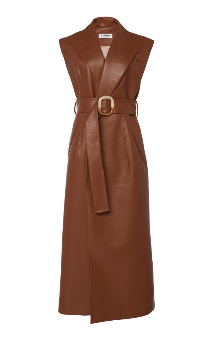 Matriel Tailored Leather Vest