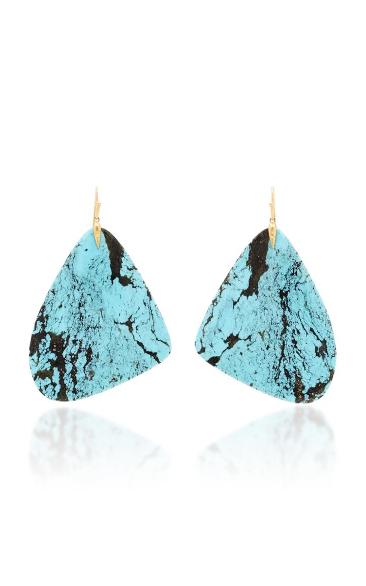 Annette Ferdinandsen M'o Exclusive: One-of-a-kind Large Turquoise Tropical Wing Earring