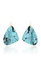 Annette Ferdinandsen M'o Exclusive: One-of-a-kind Large Turquoise Tropical Wing Earring