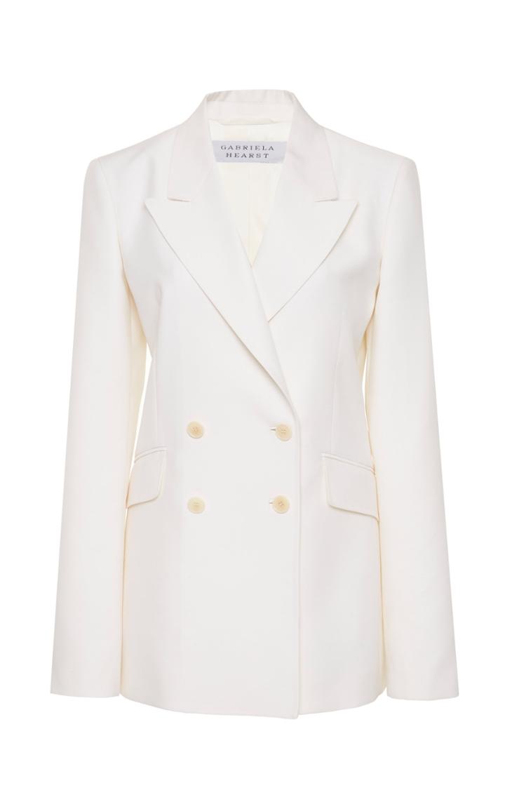 Moda Operandi Gabriela Hearst Angela Double-breasted Wool-silk Blend Blazer Size: 42