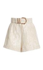 Moda Operandi Acler Clifton Belted Cotton-blend Jacquard Shorts