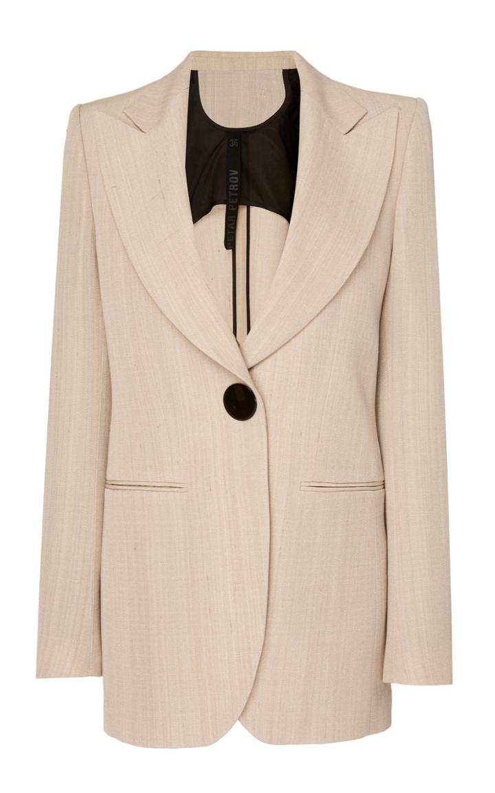 Petar Petrov Julian Textured-crepe Blazer