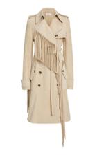 Moda Operandi Michael Kors Collection Fringed Suede Trench Coat