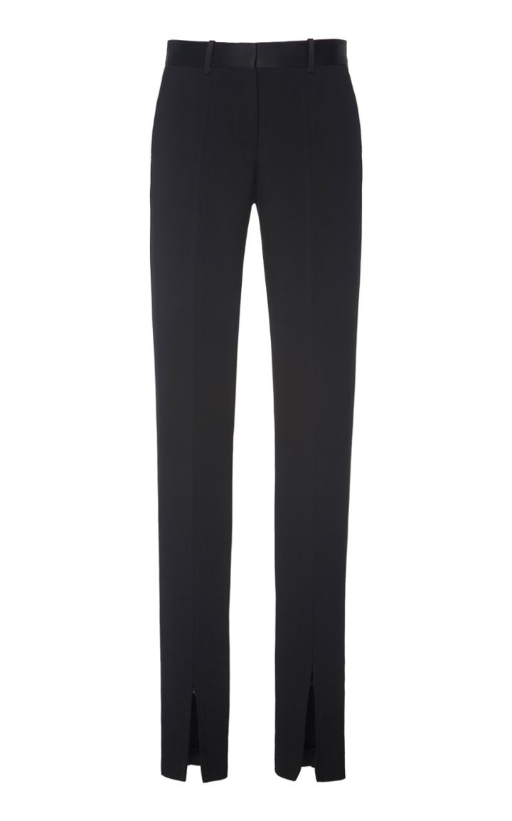 Victoria Beckham Front Slit Crepe Tuxedo Trousers