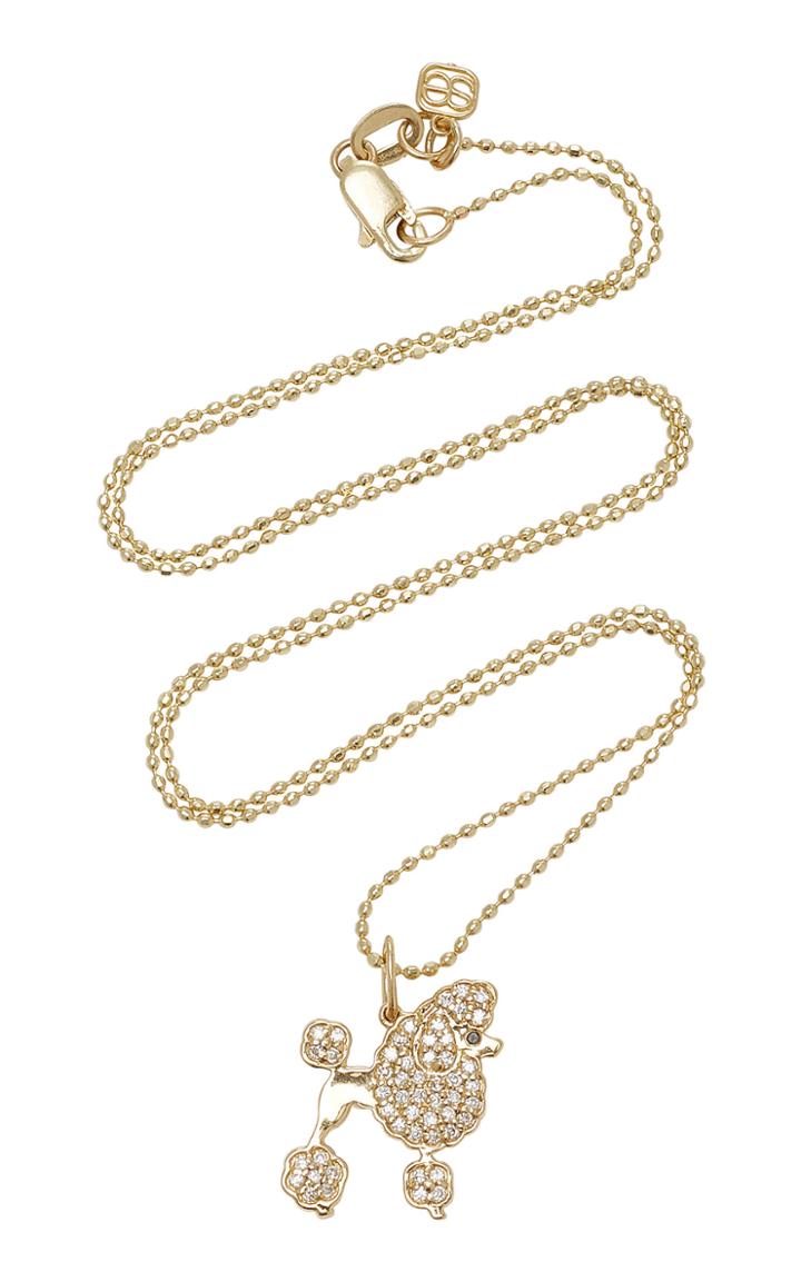 Sydney Evan Pave Poodle Charm 16 Necklace