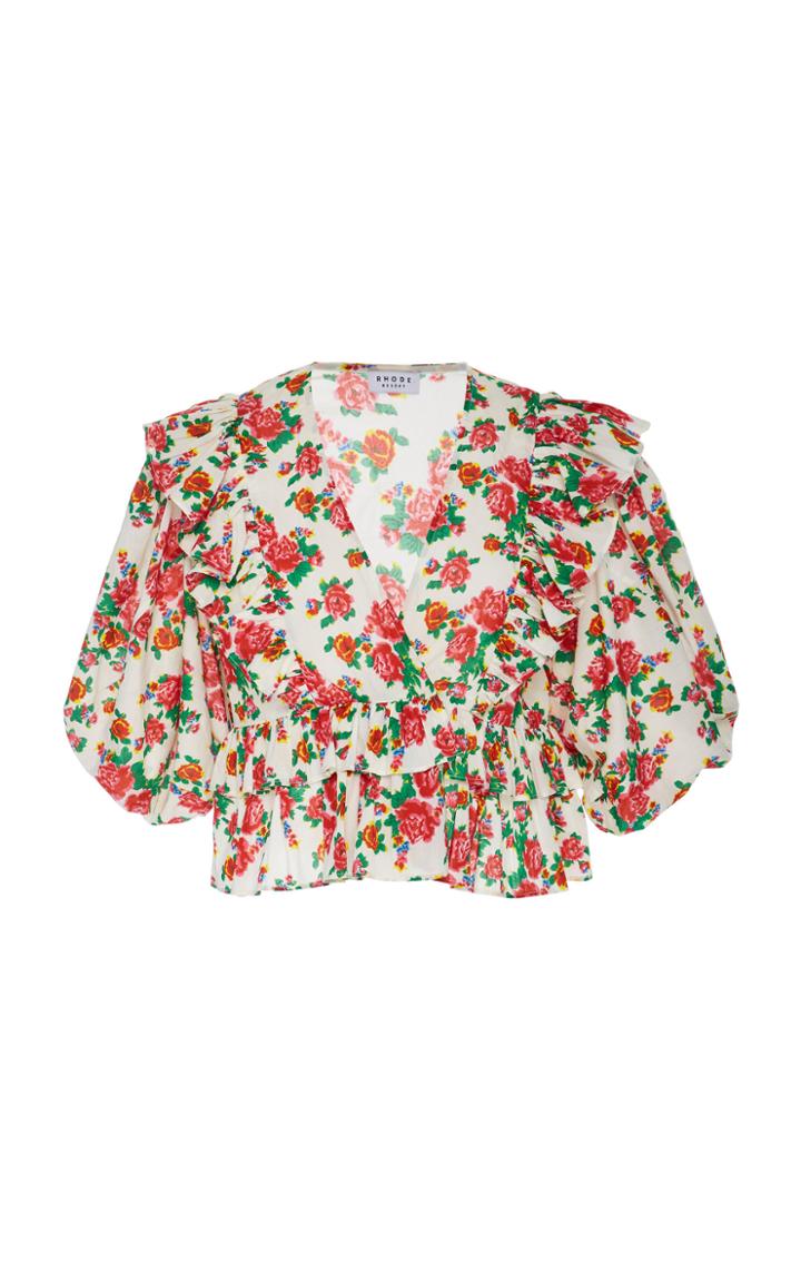 Rhode Resort Elodie Tencel Blend Crop Top