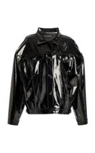 Moda Operandi David Koma Oversized Patent Leather Jacket