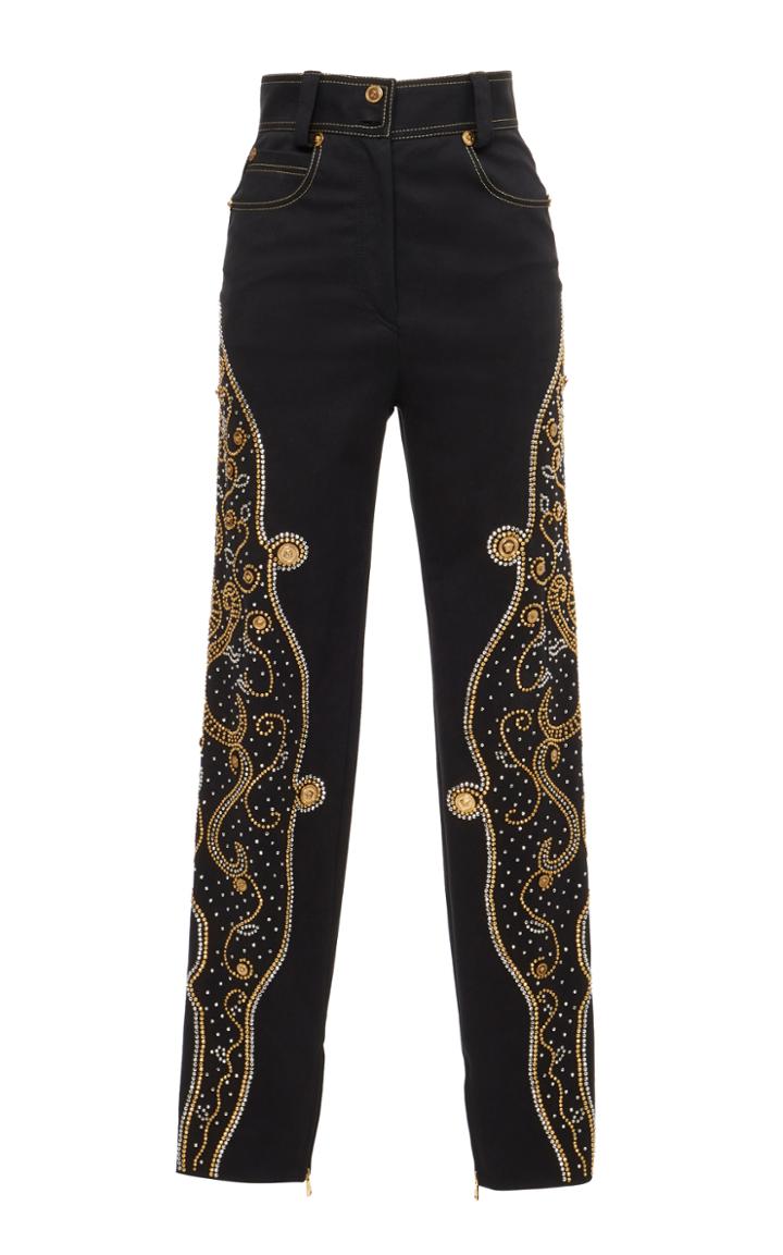 Versace Stud Embellished Pants