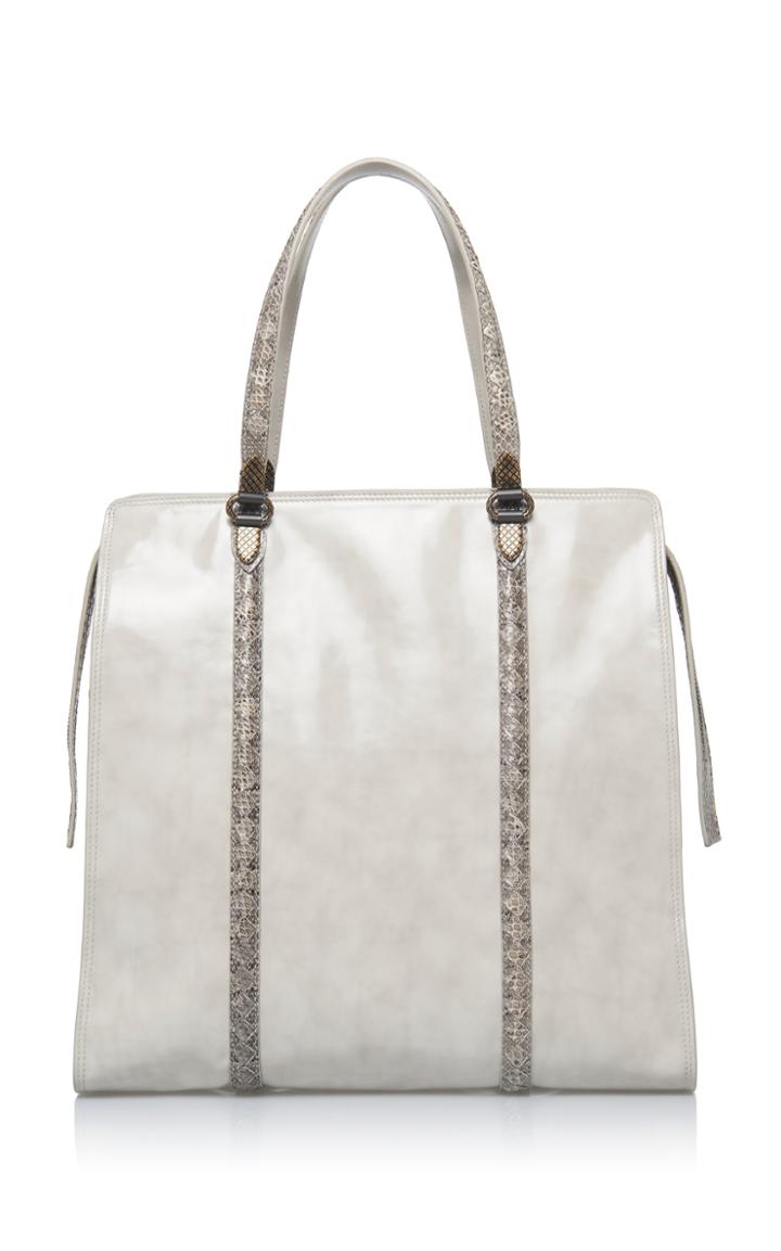 Bottega Veneta Carrara Calf Shoulder Bag With Ayers Trim