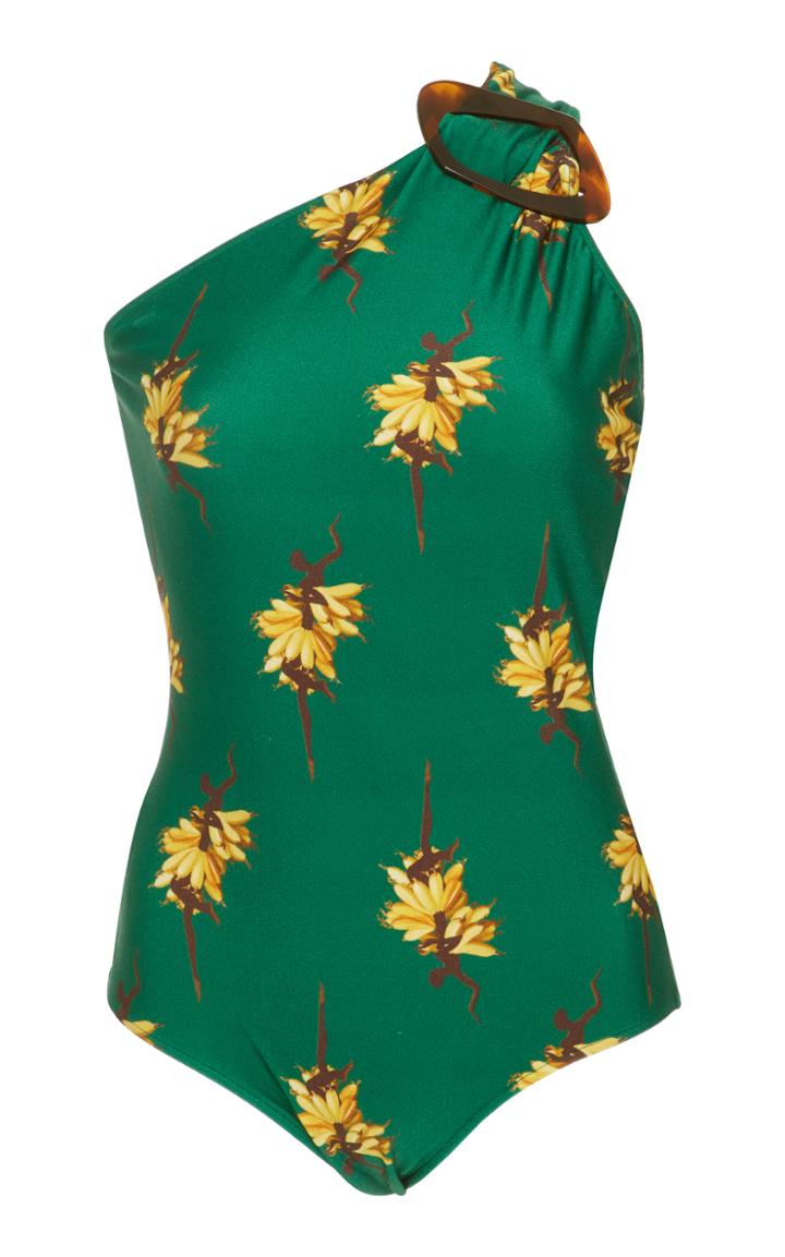 Adriana Degreas Josephine Baker One Shoulder Swimsuit