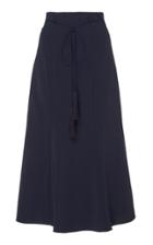 Cushnie Tassel-tie Crepe Midi Skirt