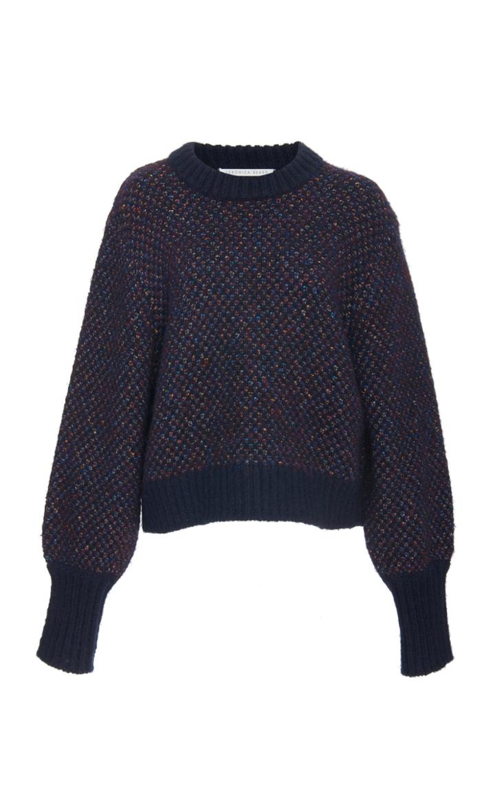 Veronica Beard Beckia Chunky Metallic Knit Sweater