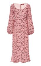 Staud Lara Printed Midi Dress