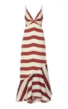 Johanna Ortiz Parada En Altamar Striped Crepe De Chine Maxi Dress
