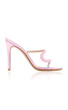 Alexandre Vauthier Ava Ghost Metallic Leather And Pvc Sandals