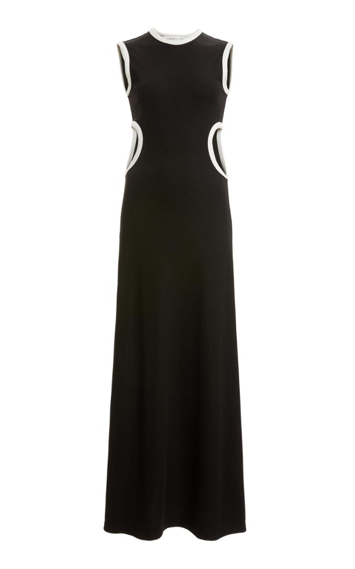 Christopher Esber Fran Two-tone Cutout Stretch-jersey Maxi Dress