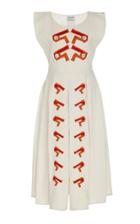 Escvdo Rita Alpaca Handwoven And Hand Embroidered Dress