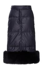 Thom Browne Fur Trimmed Puffer Midi Skirt