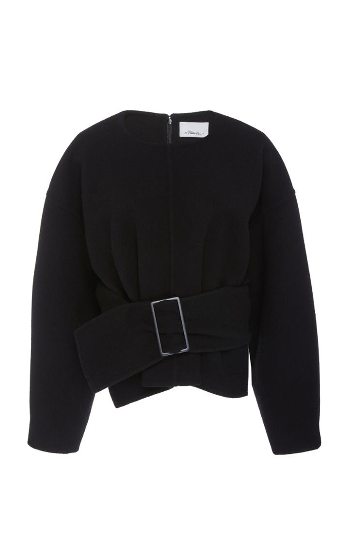 3.1 Phillip Lim Oversized Belted Sweatshirt Top