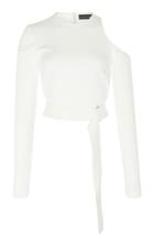 David Koma Open Shoulder Cropped Top