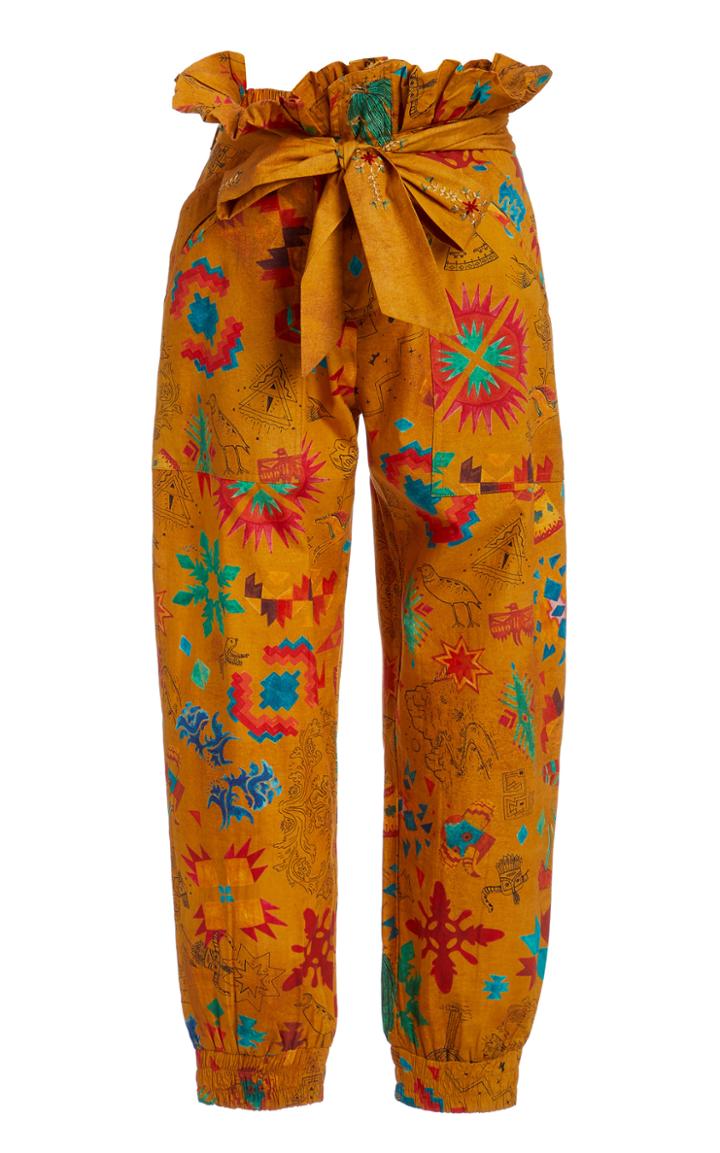 Moda Operandi Chufy Saqui Printed Cotton Canvas Pants
