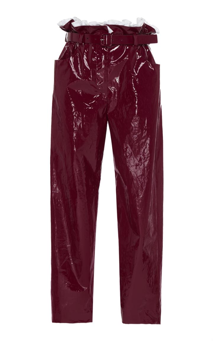 Isa Arfen Pvc Paperbag Trousers