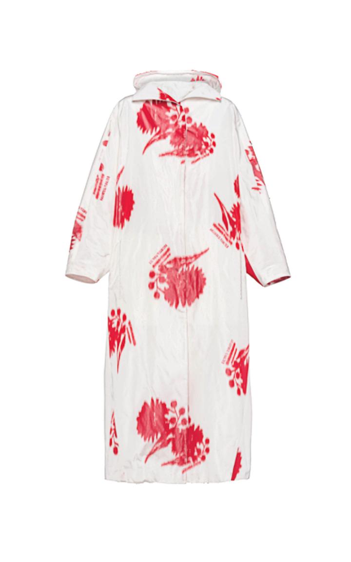 Moda Operandi Prada Oversized Printed Silk Coat