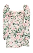 Atoir Contessa Wrap-effect Floral-print Sateen Mini Dress Size: Xs