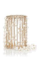 Rosantica Eda Crystal And Faux Pearl Gold-tone Bucket Bag