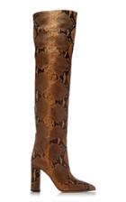 Paris Texas Snake-effect Leather Over-the-knee Boots