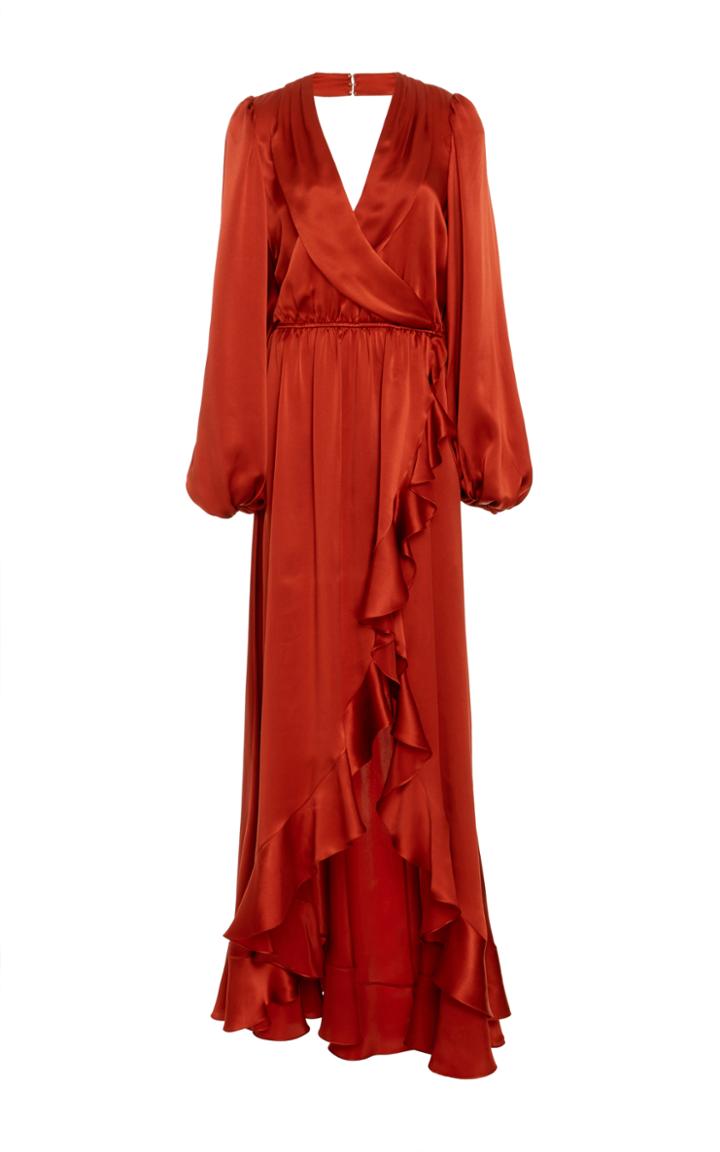 Caroline Constas Rust Olivia Gown