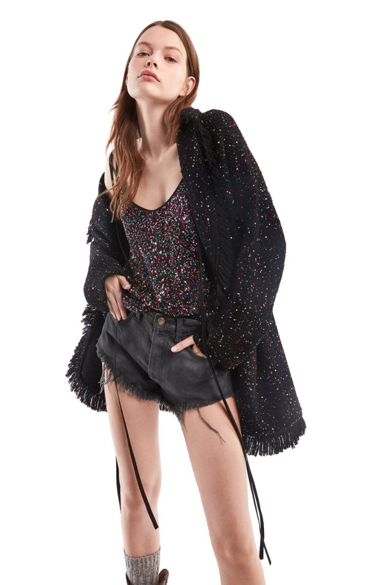 Moda Operandi Alanui Starry Night Fringed Wool Cardigan