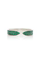 Ralph Masri 18kt White Gold Diamond And Emerald Ring
