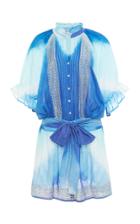 Juliet Dunn Tie Dye Blouson Cotton Mini Dress