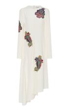 Tibi Asymmetrical Dress A Fringe Tie Back
