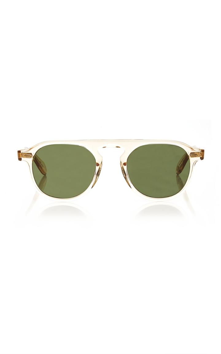 Garrett Leight Harding 47 Clear Round-frame Acetate Sunglasses