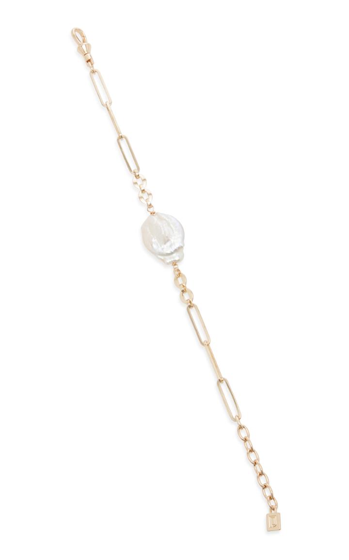 Dannijo Helene 10k Gold Plated Brass And Pearl Bracelet