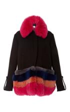 Tanya Taylor Poppy Fur Collar Coat