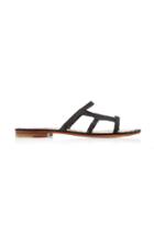 Carrie Forbes Zineb Raffia Slide-on Sandals