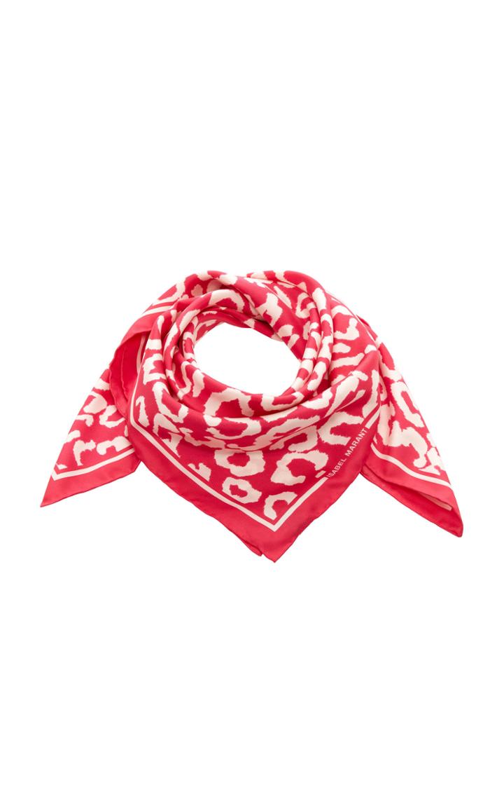 Isabel Marant Easley Printed Silk-twill Scarf