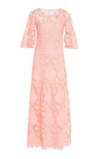 Rebecca De Ravenel Indoor Flutter Embroidered Lace Dress