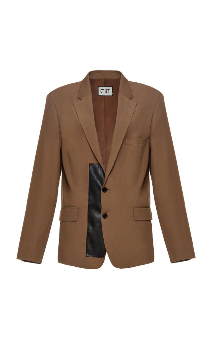 Moda Operandi Studio Cut Oversized Notched Crepe Blazer