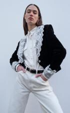 Magda Butrym Montevideo Velvet Lace Blazer Jacket